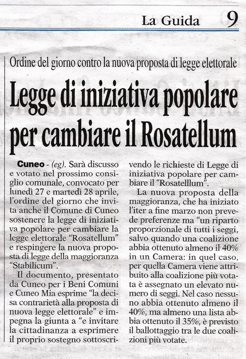Articolo del Laguida del 23/4/2026